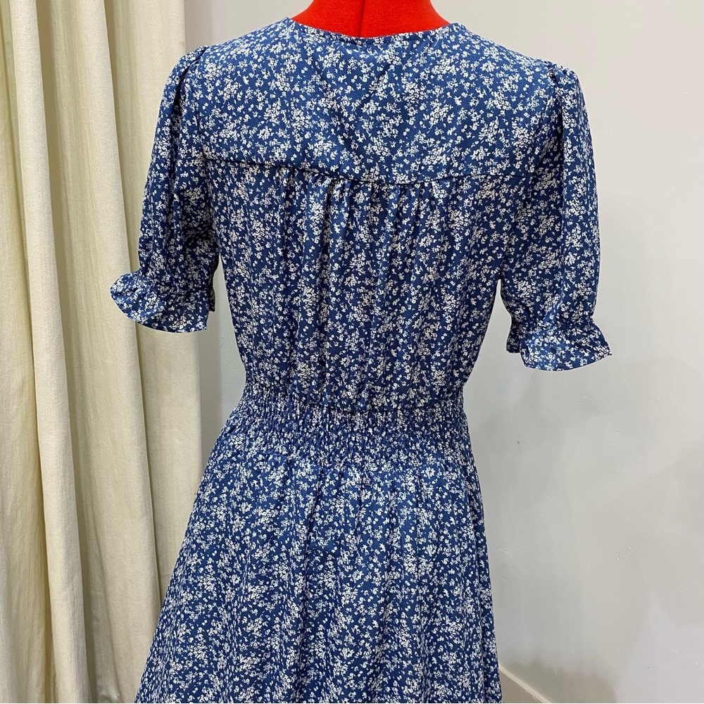 Hayden Navy Floral Maxi Dress with Cream Accents - Picture 10 of 15